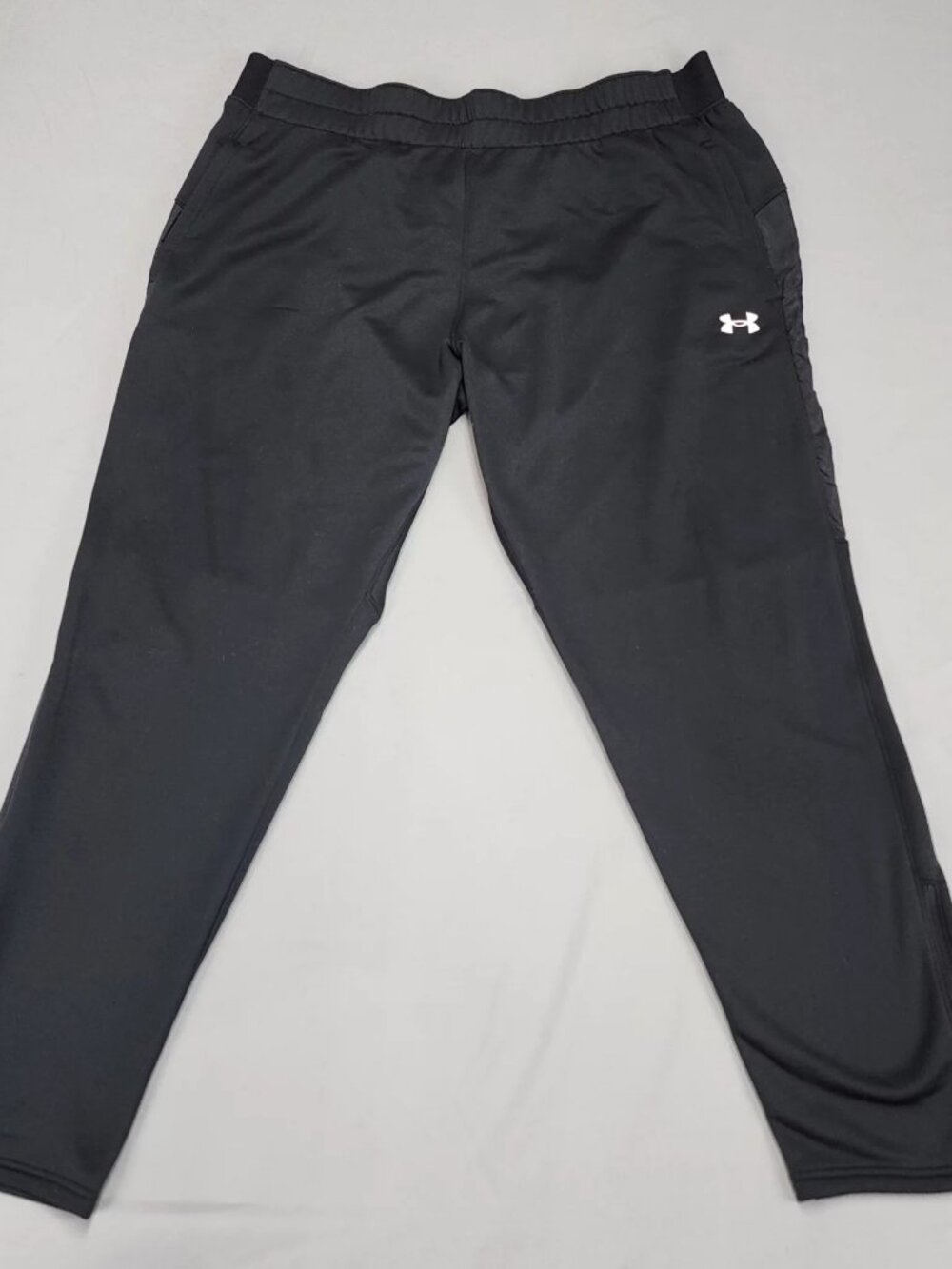 Under Armour Mens 3XLT Track Pants Black Loose Fit Ankle Zip Athletic